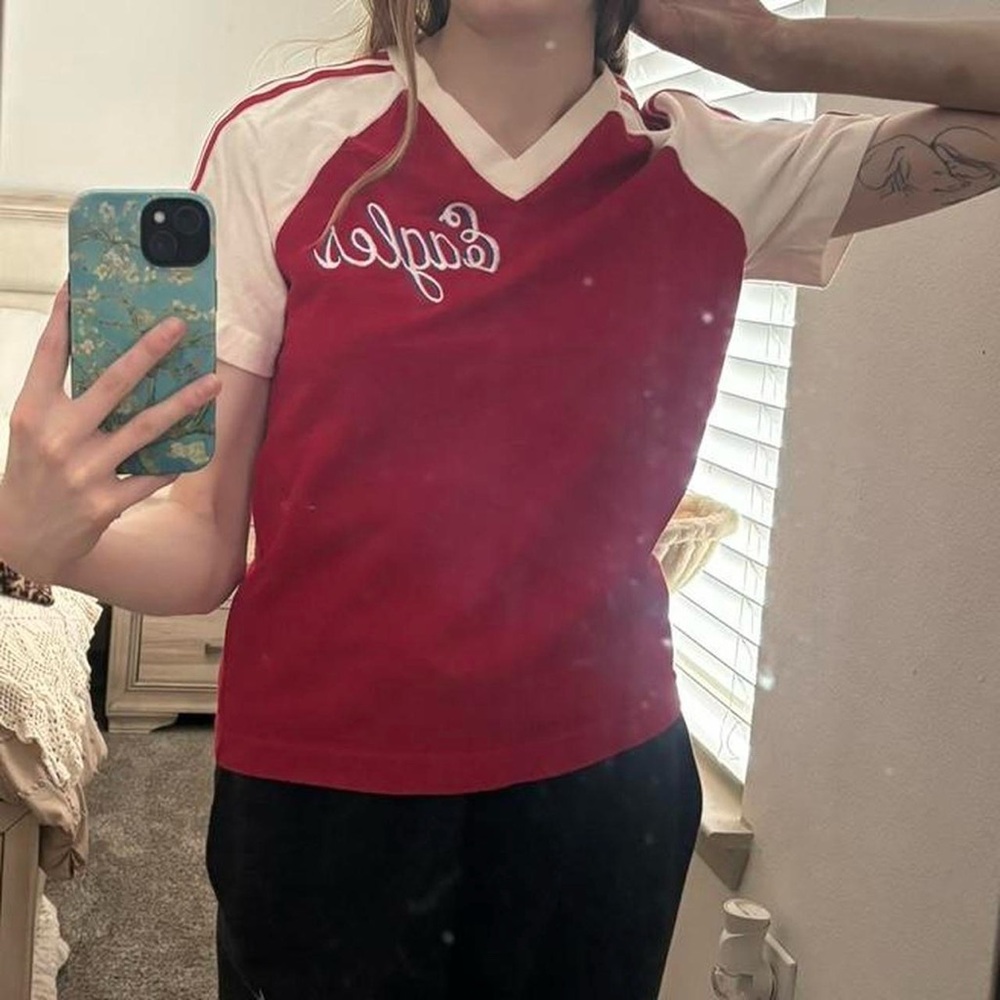 Vintage Red and White Jersey